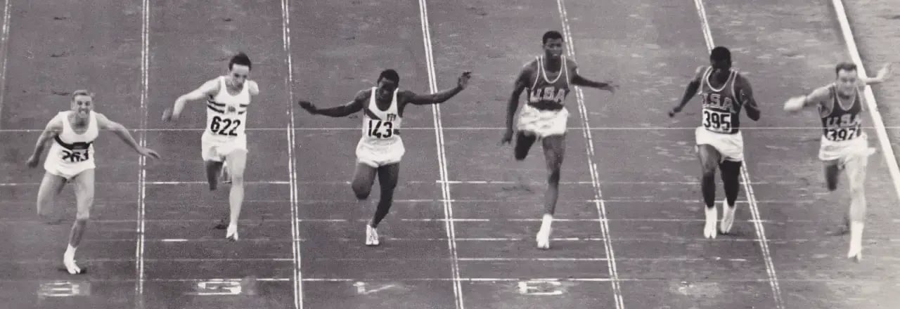 rome 1960 mens 100m final